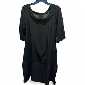 Marni FW 2007 Boatneck Dress Black vintage viscose 40